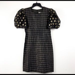 Vintage mini puff sleeve dress